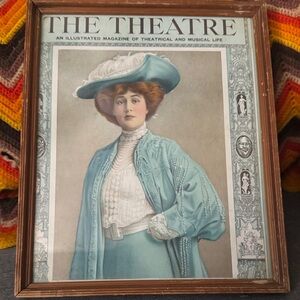 Vintage 1904 "The Theatre" Magazine Cover Print - Elegant Edwardian Actress